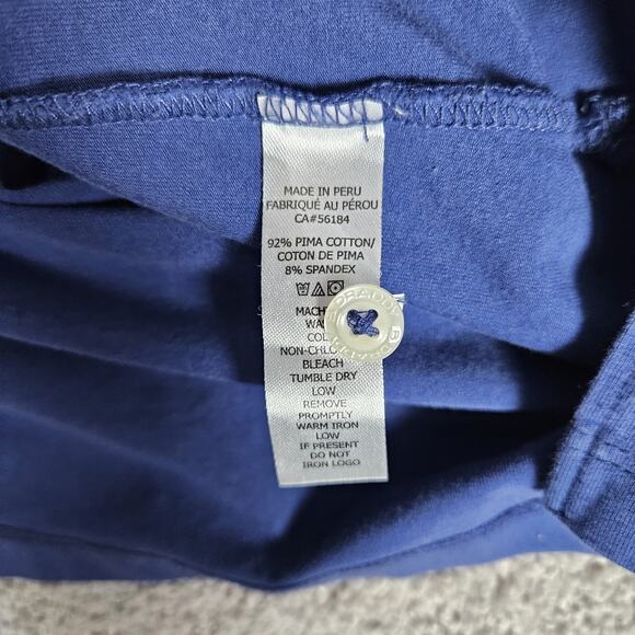 B Draddy Shirt Mens Large Blue Polo Stretch Golf Faded Pima Cotton Blend *Read* - Picture 3 of 12